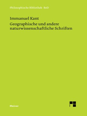 cover image of Geographische und andere naturwissenschaftliche Schriften